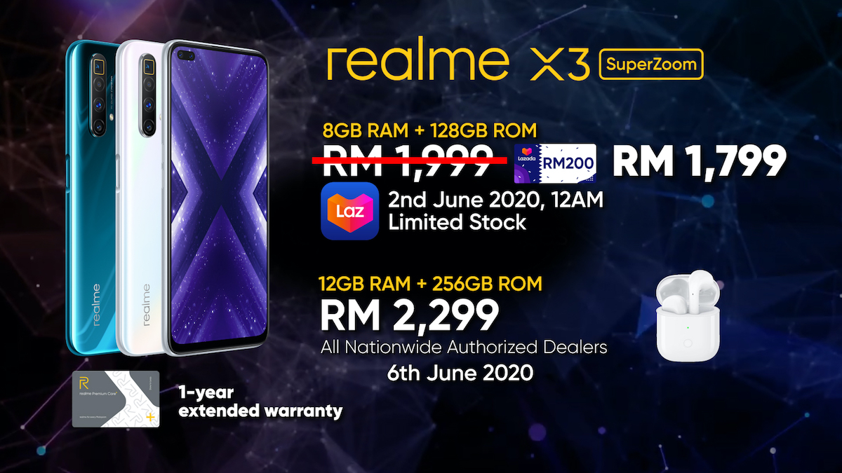 Beli realme X3 SuperZoom Pada 2 Jun 2020, Dapat Diskaun RM200