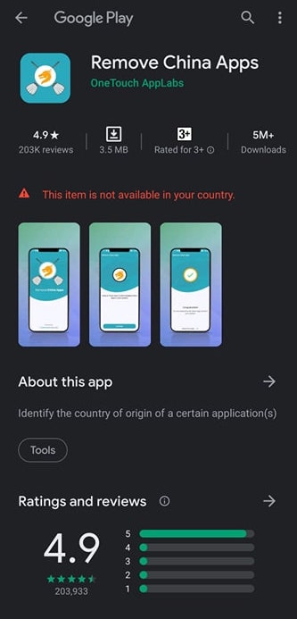remove china apps