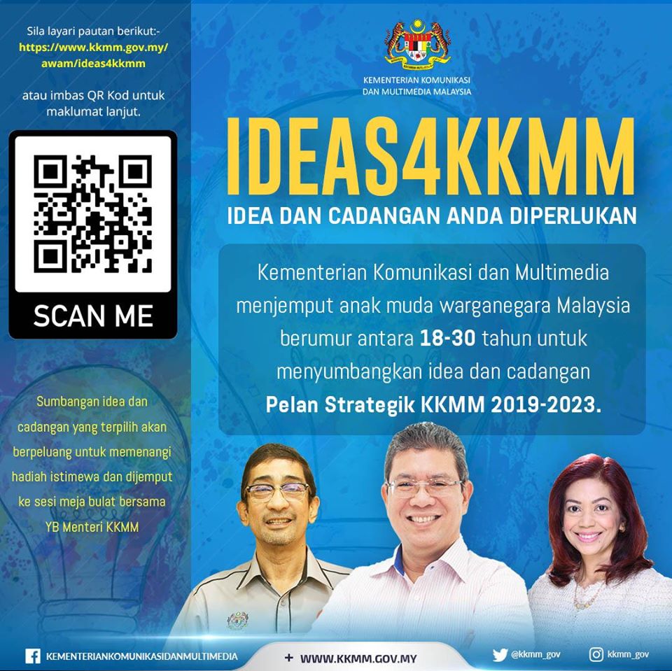 Golongan Belia Dijemput Kemukakan Idea Dan Cadangan Melalui Program “Ideas4KKMM”
