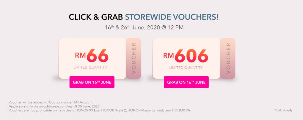 HONOR Click and Grab Vouchers