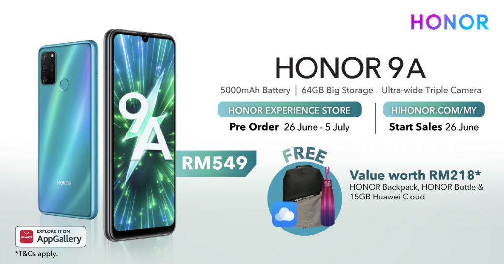 harga HONOR 9A