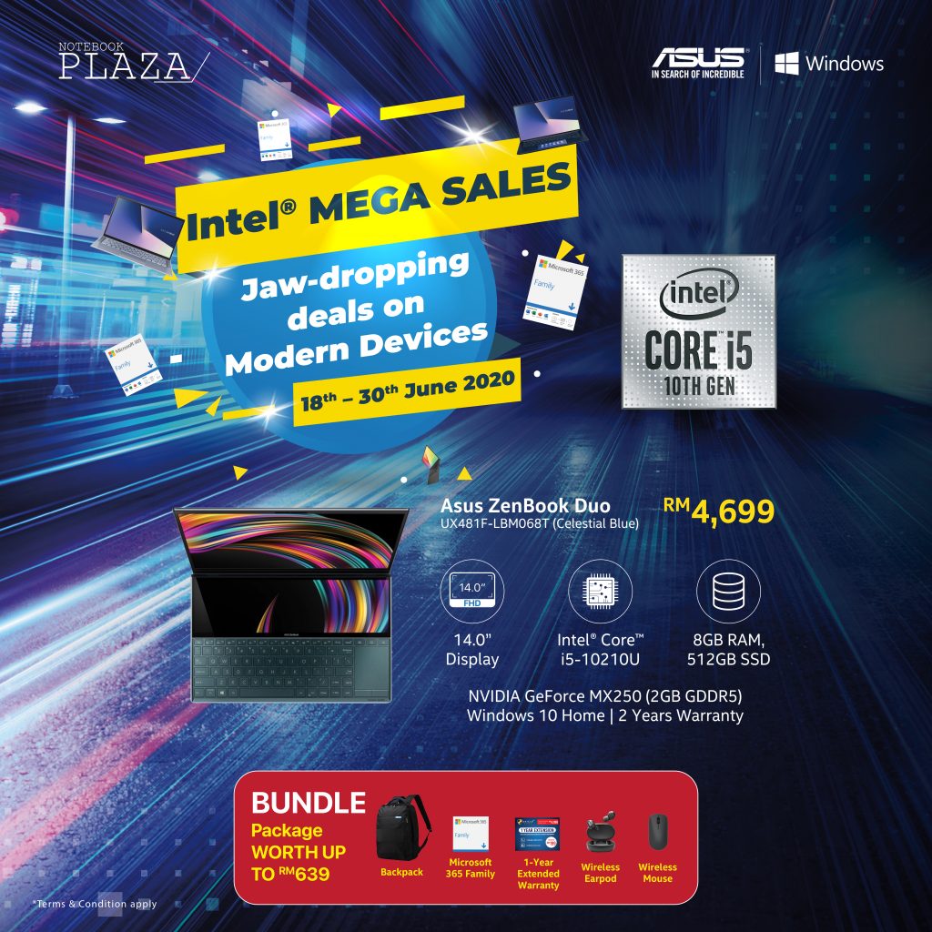 4 Model Laptop ASUS Ini Datang Dengan Hadiah Menarik Melalui Promosi Mega Sales, Akan Tamat 30 Jun Ini