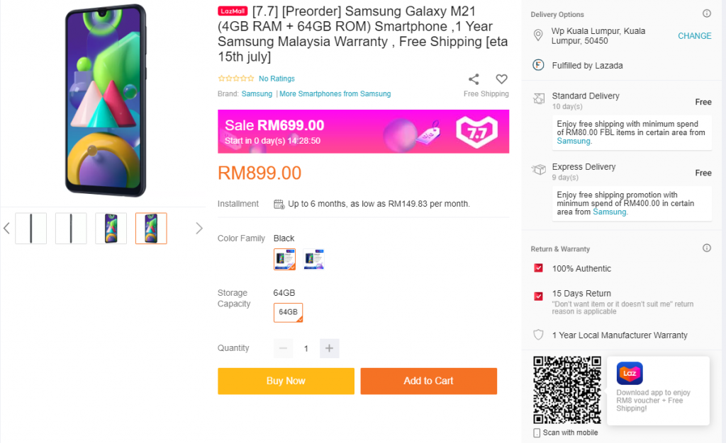 harga samsung galaxy m21