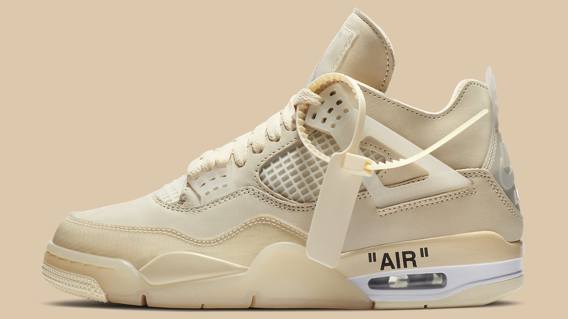 off-white air jordan 4 sail