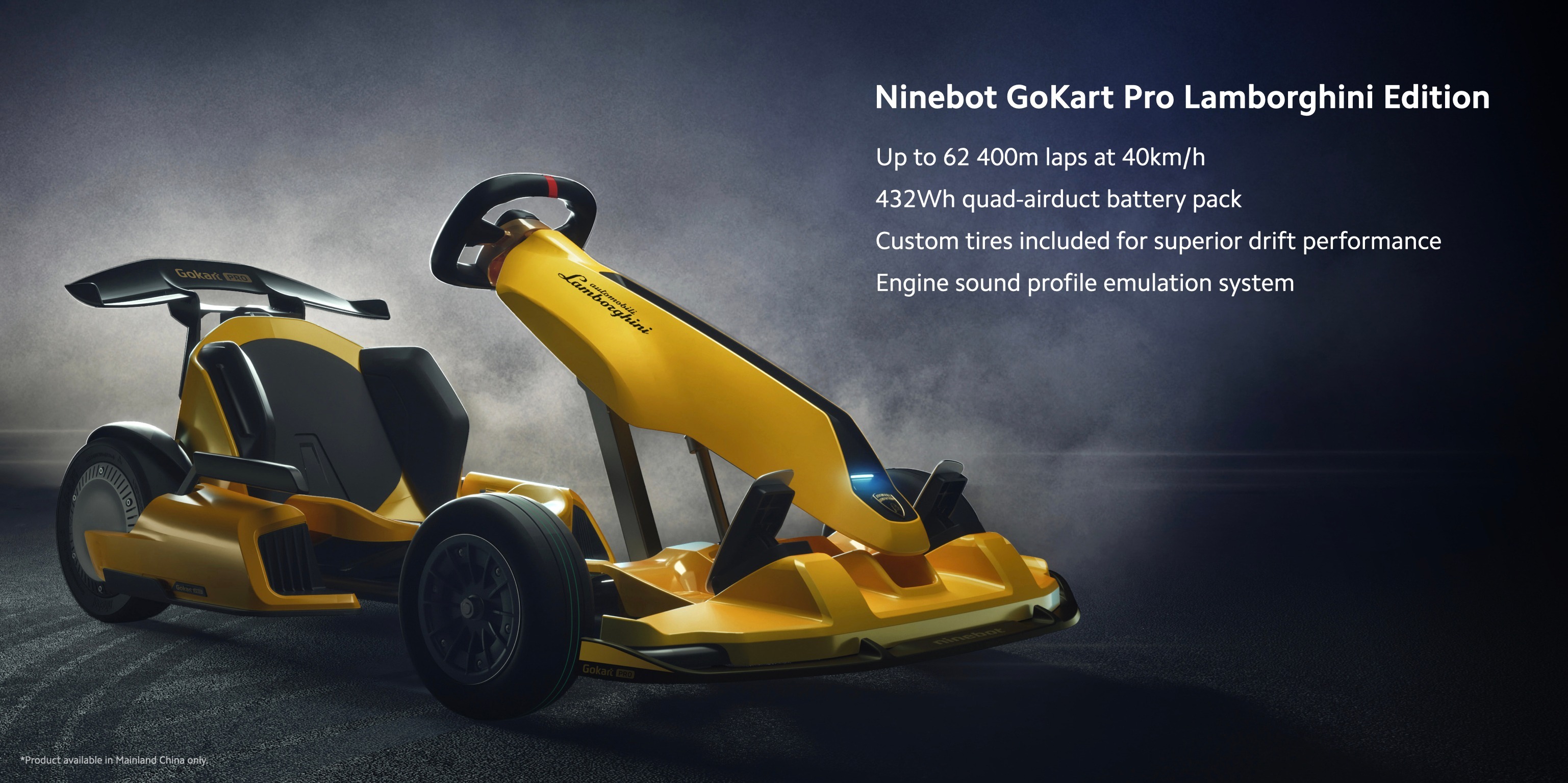 Xiaomi Umum Ninebot Gokart Pro Edisi Lamborghini Dengan Kelajuan Maksimum 40km/h