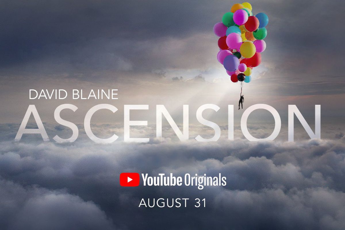 “David Blaine Ascension”, Acara Aksi David Blaine Secara Langsung Di YouTube Pada 31 Ogos