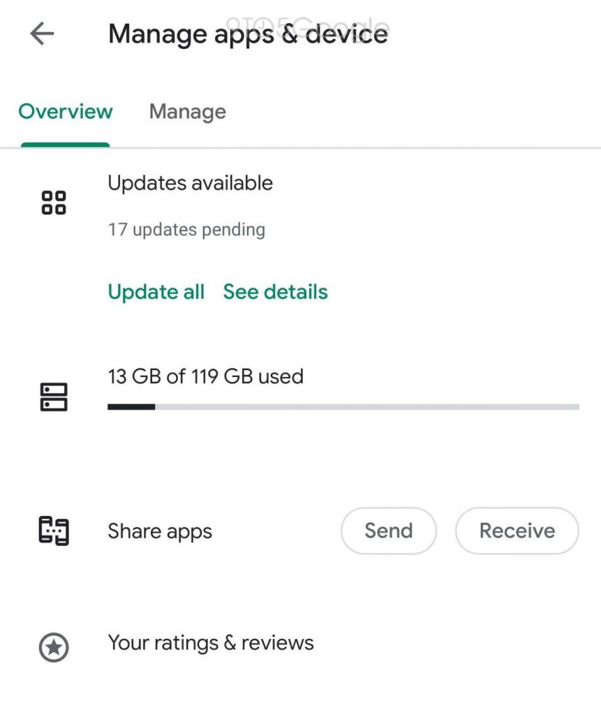 kongsi aplikasi play store