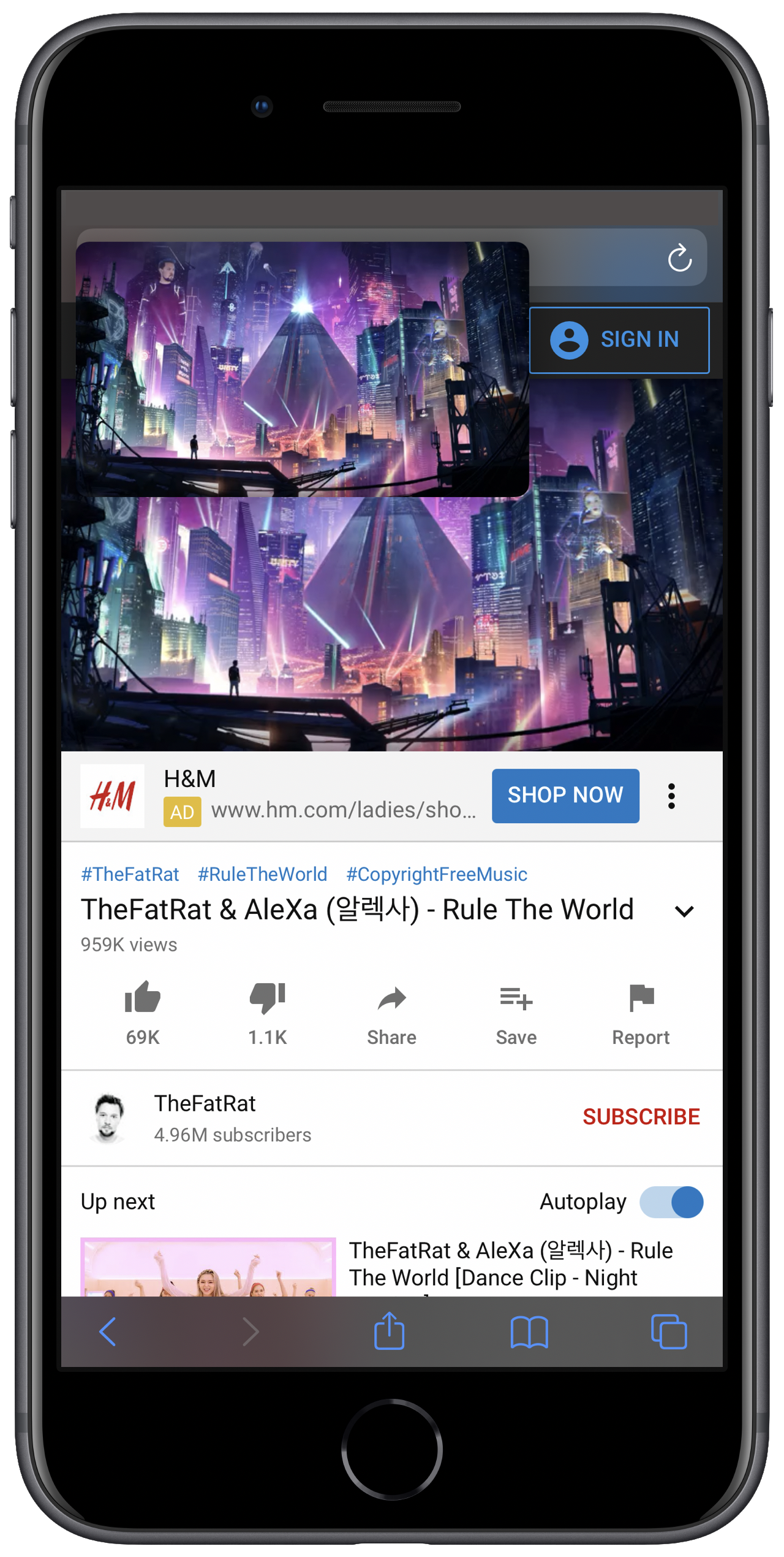 youtube pip iphone