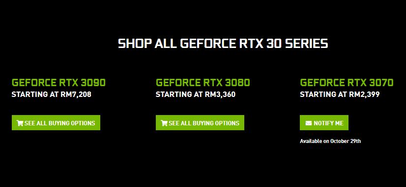 jualan GeForce RTX 3070