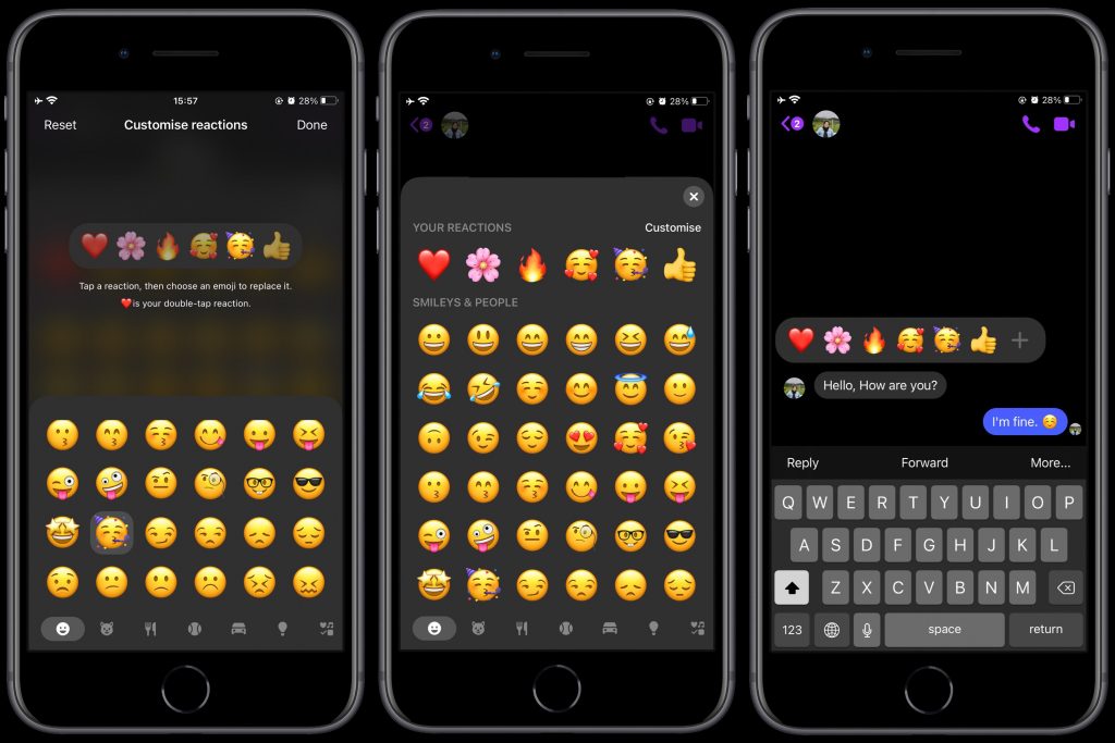 Customise Reaction Messenger
