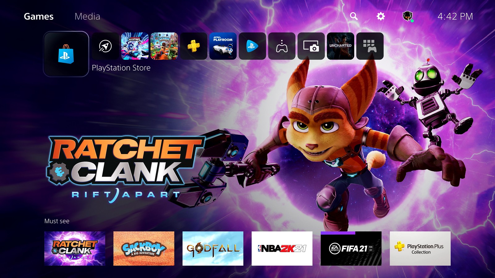 PS5 UI