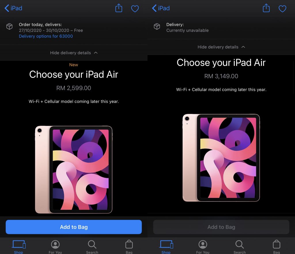 harga iPad Air 2020