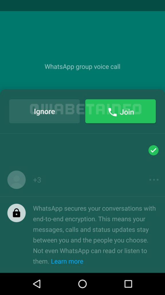 sertai panggilan tidak dijawab whatsApp