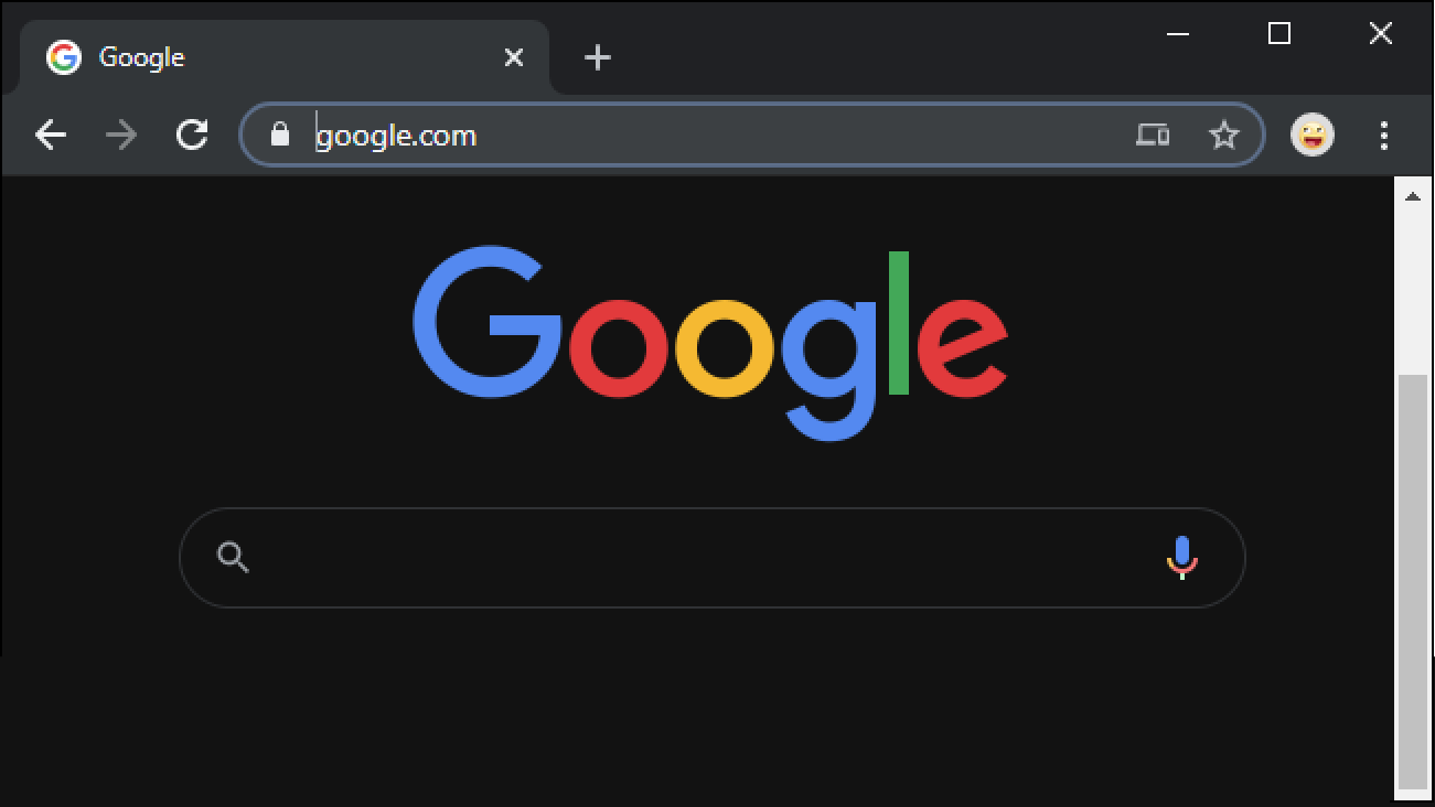 Dark mode google search