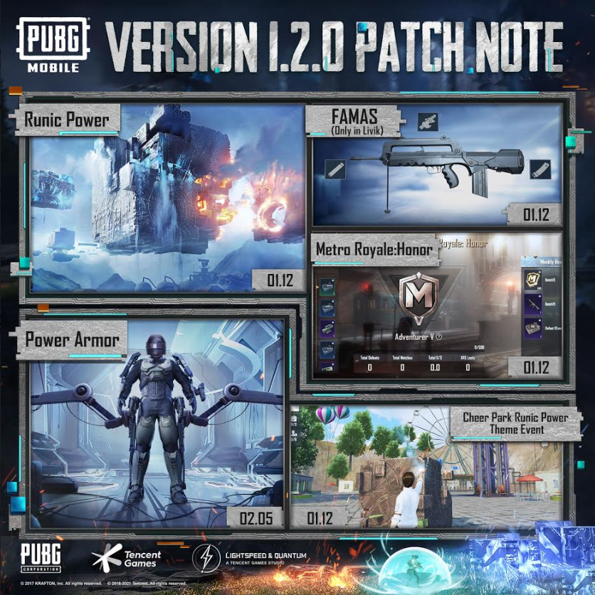 PUBG Mobile Versi 1.2 Rasmi - Peta Erangel Unik Dengan Runic Power