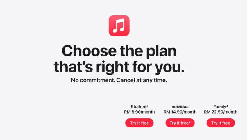 apple music pelajar