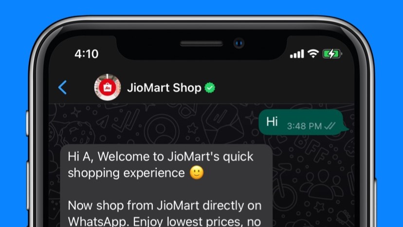 whatsapp jiomart india