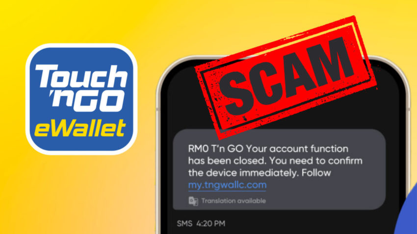 tng ewallet sms scam