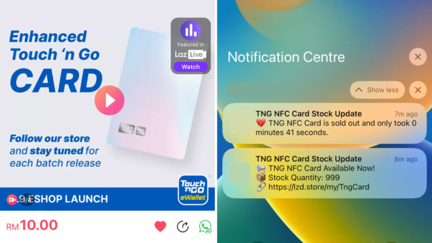 kad tng nfc lazada