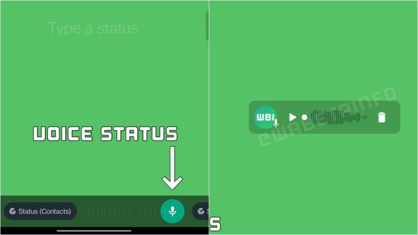 whatsapp voice status