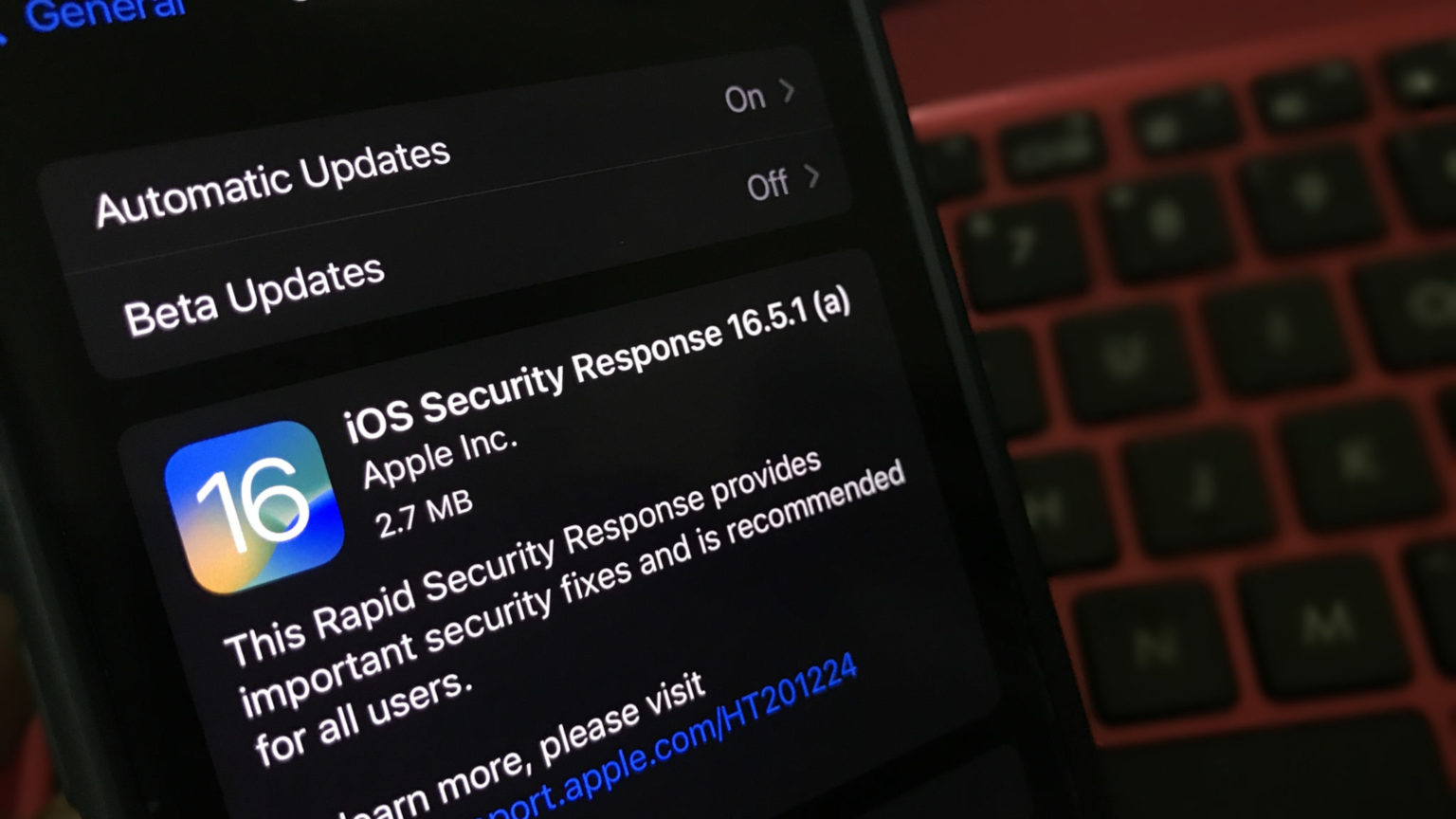 Apple Tarik Balik Kemas Kini iOS Security Response 16.5.1 (a)