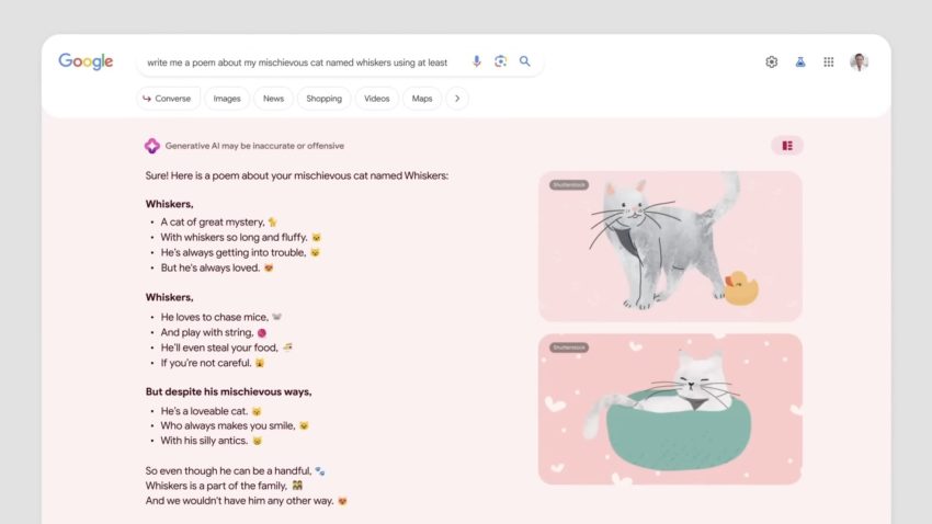 google sge carian AI search generative experience - 7