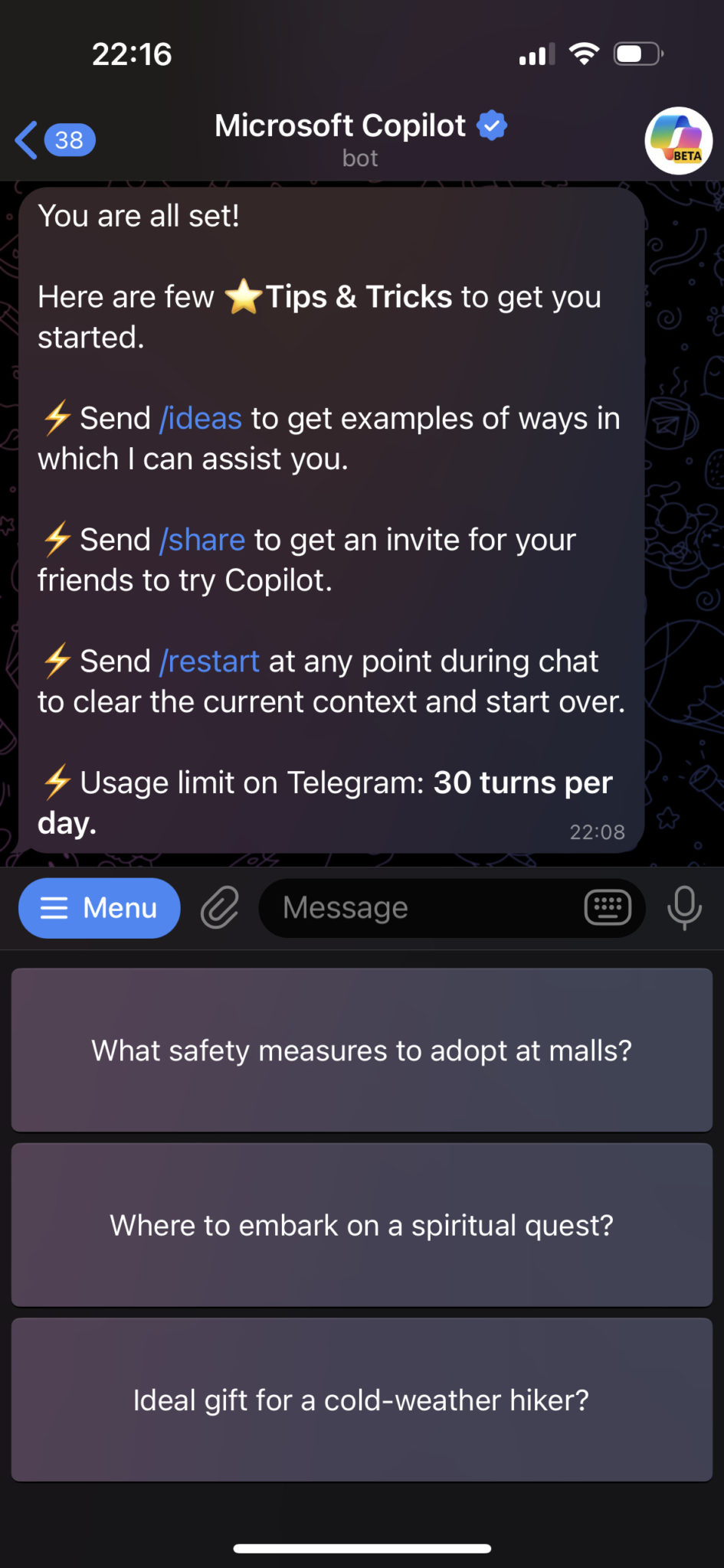 Microsoft Tambah Bot Copilot Dalam Aplikasi Telegram