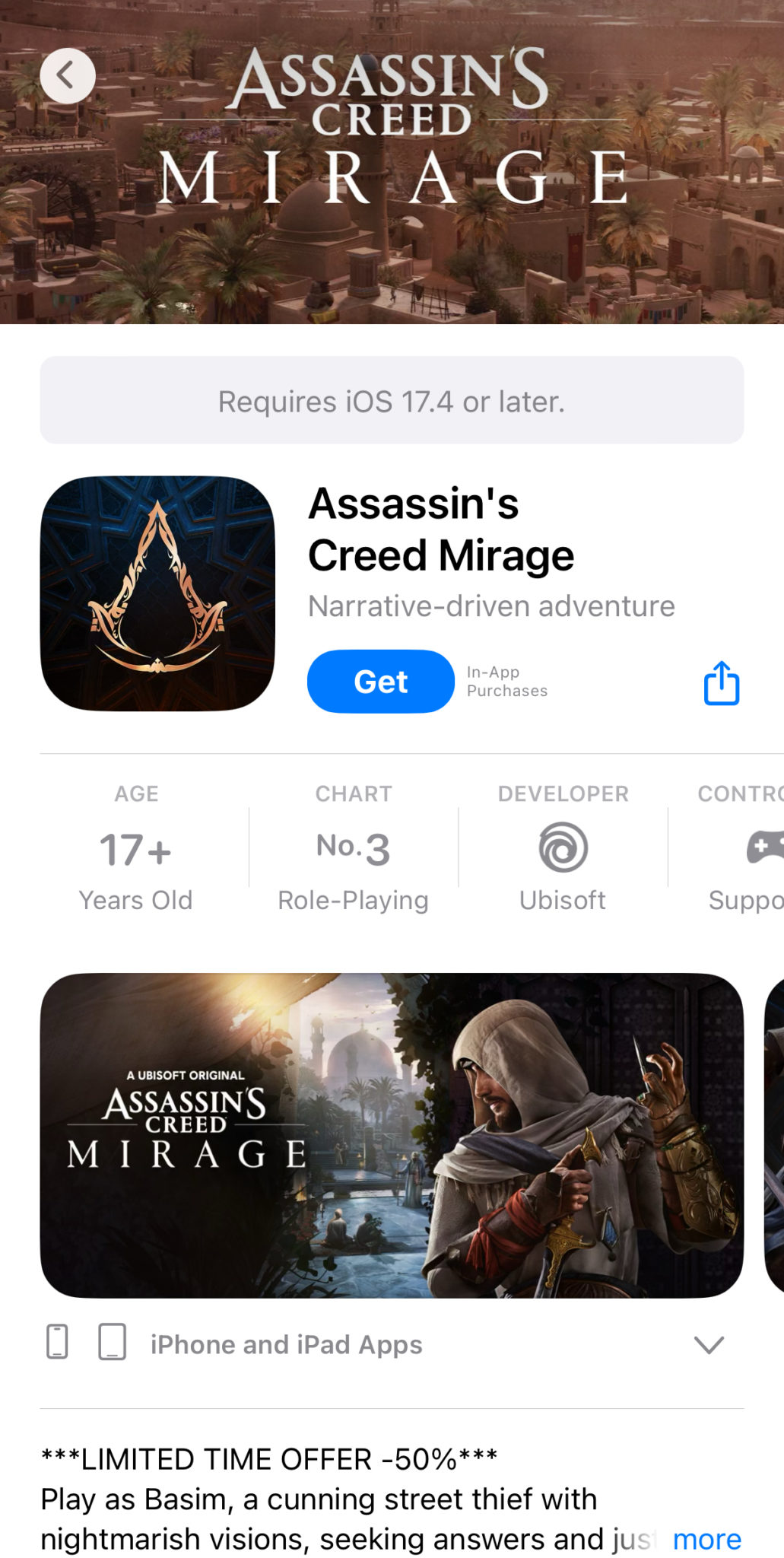 Assassin’s Creed Mirage Kini Tersedia Untuk Pengguna iPhone Dan iPad
