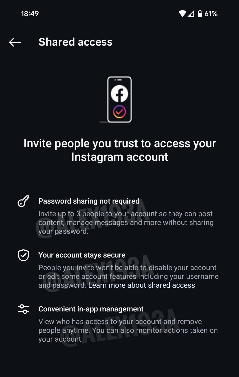 Instagram Bangunkan Ciri Kongsi Akses Akaun Tanpa Dedahkan Kata Laluan