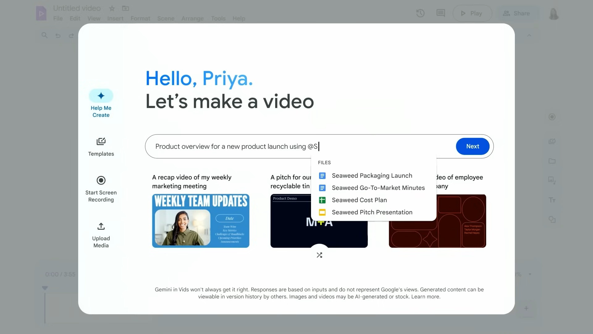 Google Vids, Video Editor AI Anda Di Google Workspace