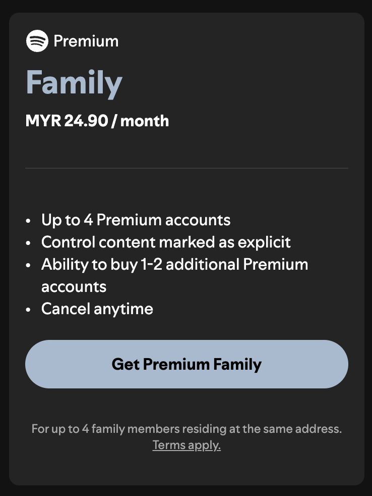 spotify family 4 org