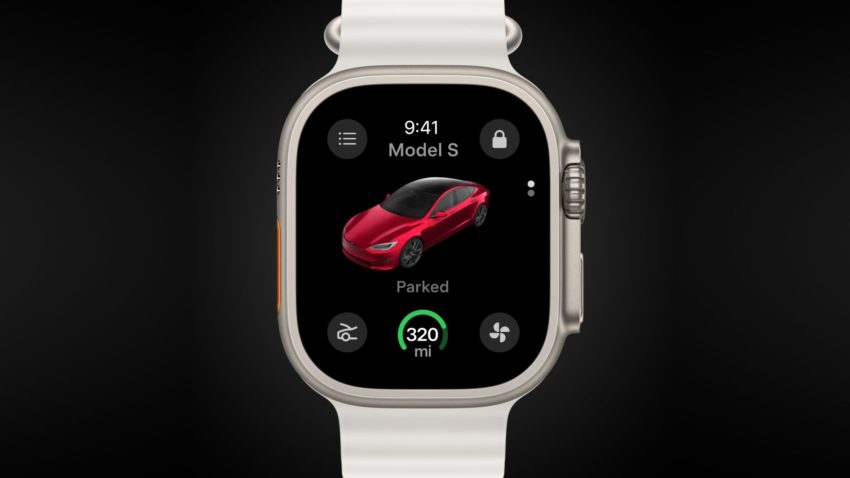 tesla apps apple watch