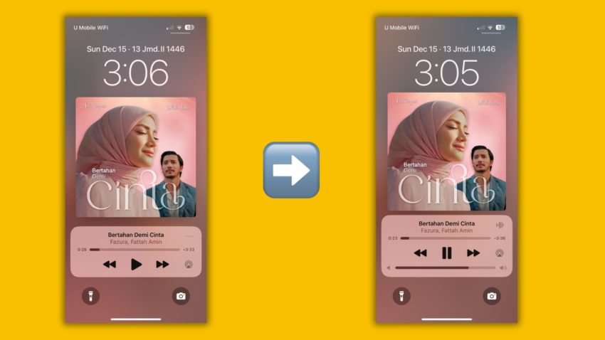 cara ada volume di lockscreen iphone