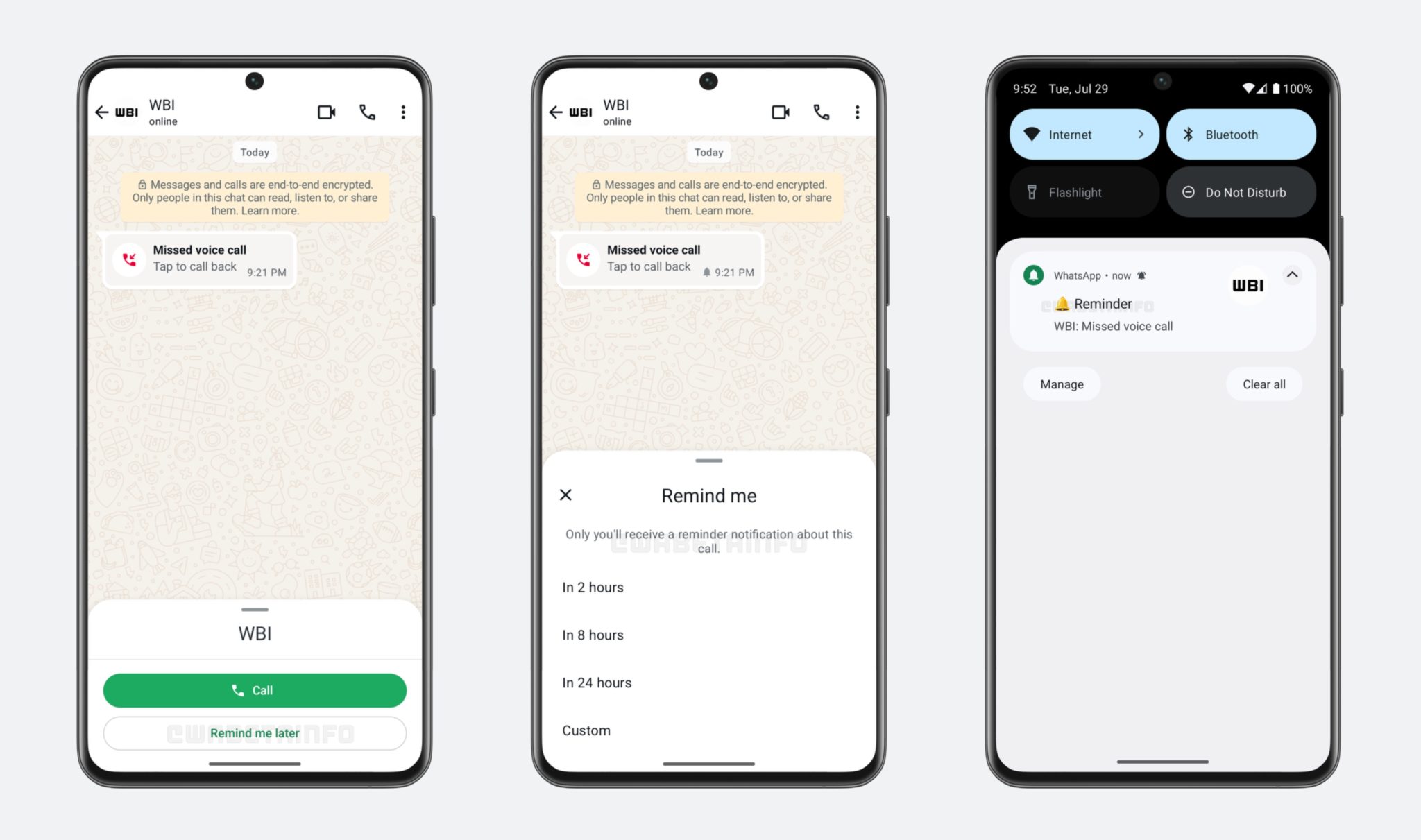 whatsapp notifikasi peringatan panggilan