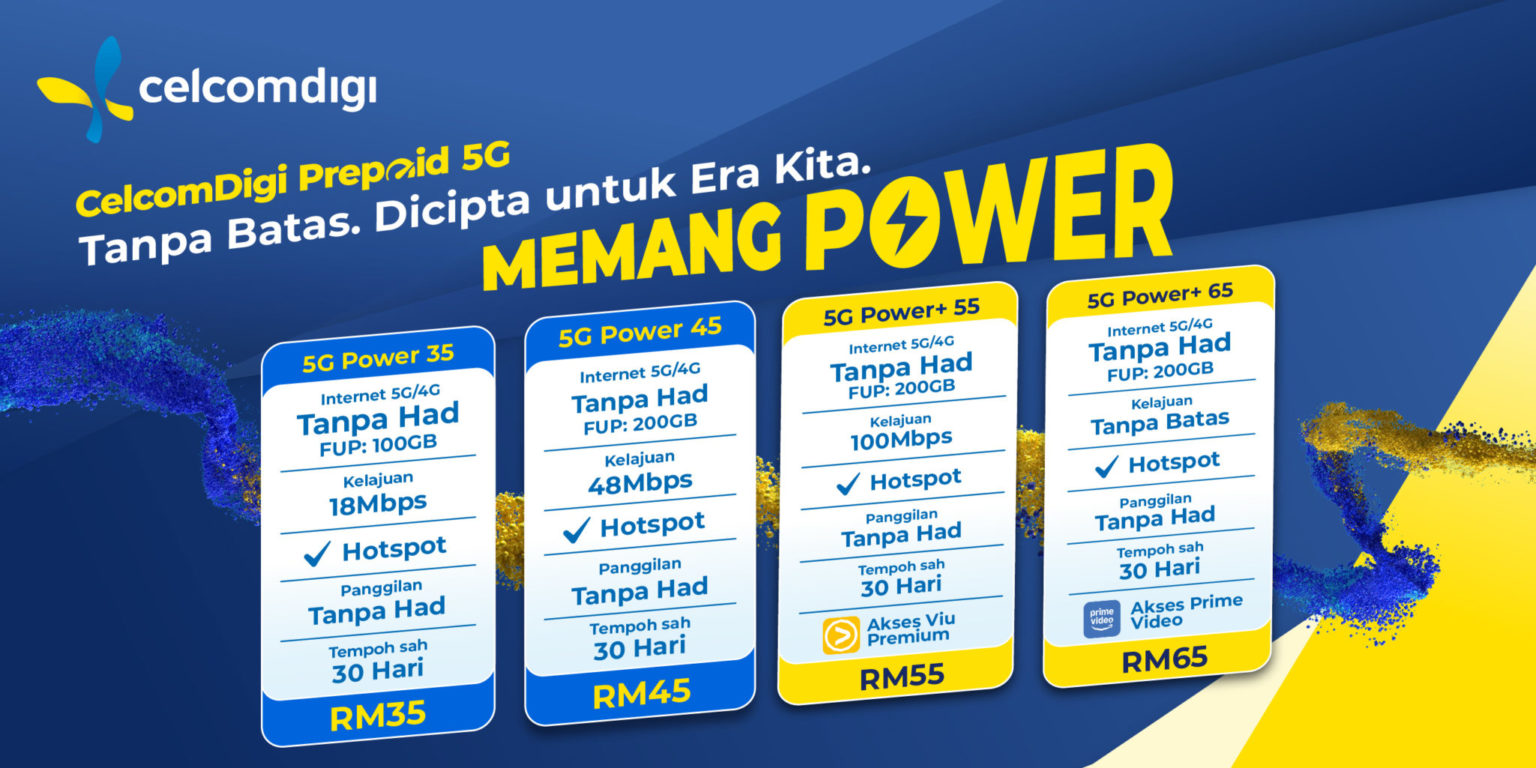CelcomDigi Perkenal Pas Internet Prepaid 5G Hyper, Power