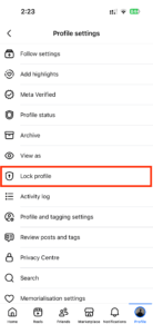 cara lock profile facebook