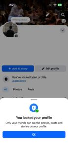 cara lock profile facebook