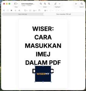 cara masuk imej dalam pdf mac preview