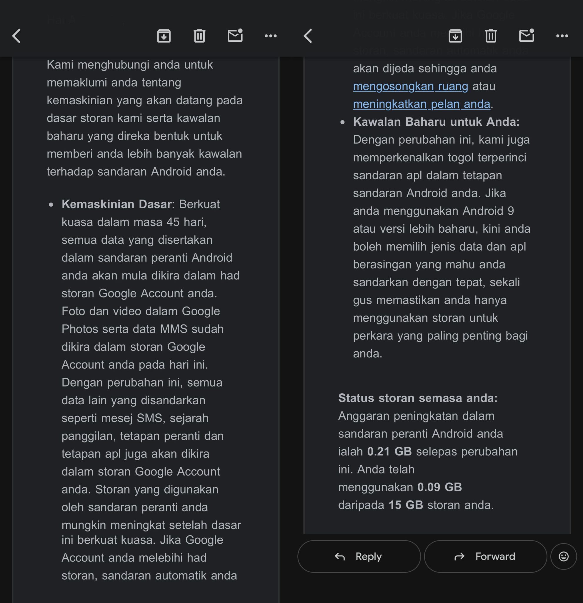 Google Ubah Cara Sandaran Android Dikira Dalam Storan Akaun