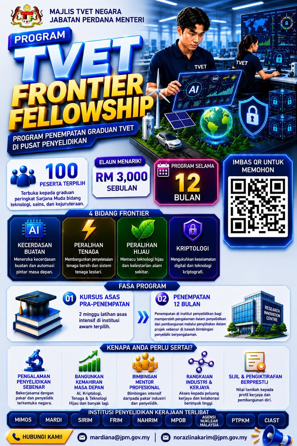 Cepat Mohon, Dapat Elaun RM3,000 Sebulan Apabila Berjaya Ikuti Salah Satu Daripada 4 Program TVET In