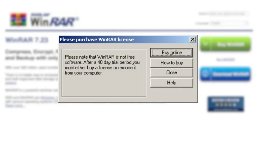 Trial WinRAR Dah Habis, Tapi Kenapa Masih Boleh Guna?