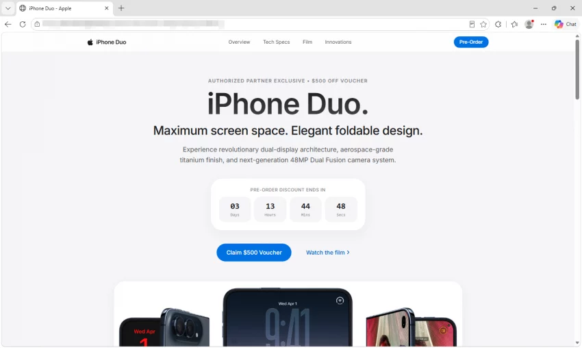 Awas Scam ‘iPhone Duo’, Buka Laman Ini Saja Sudah Cukup Berbahaya