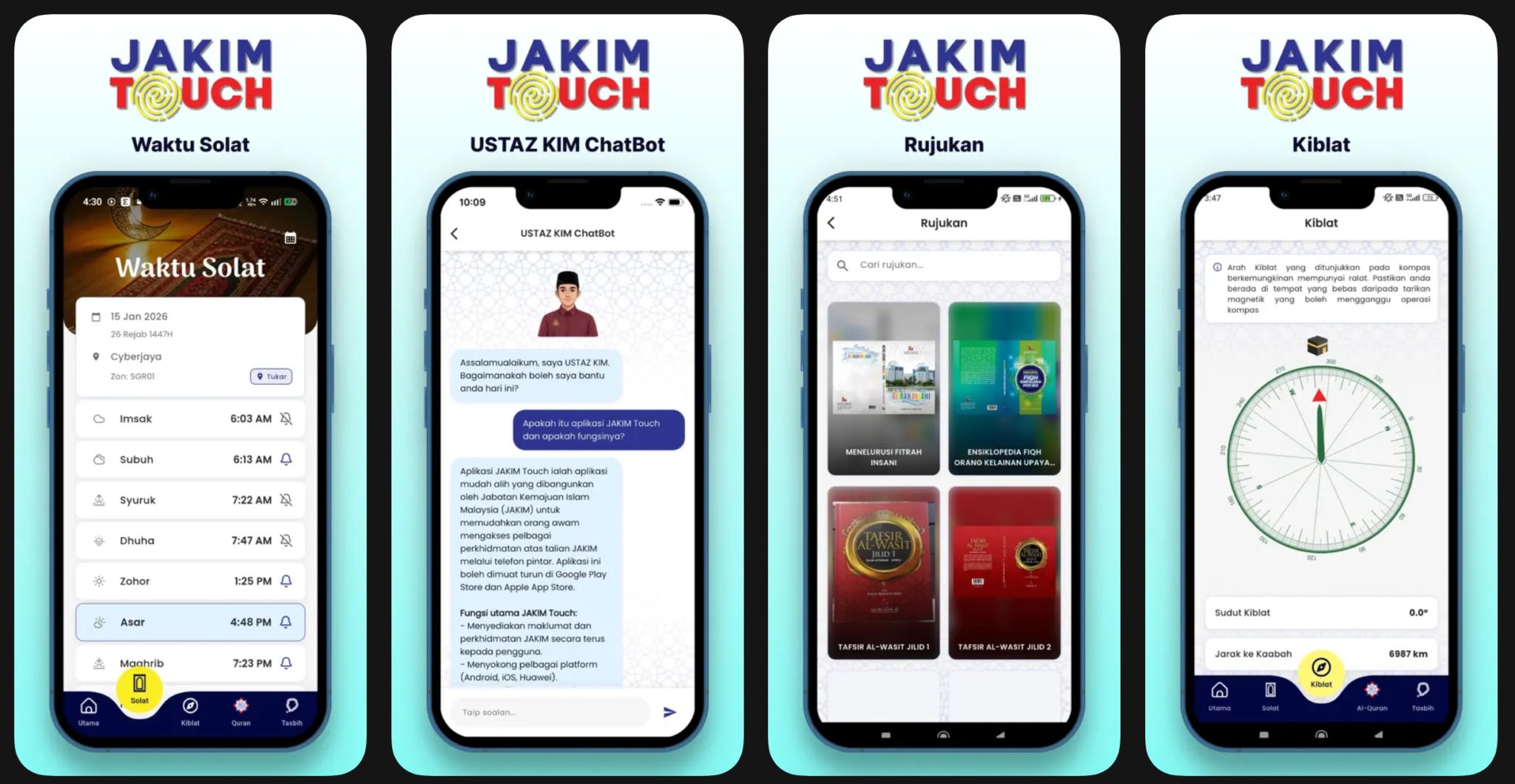 JAKIM Touch Baharu Dilancar Dengan Ciri Smart Al-Quran Dan AI Chatbot