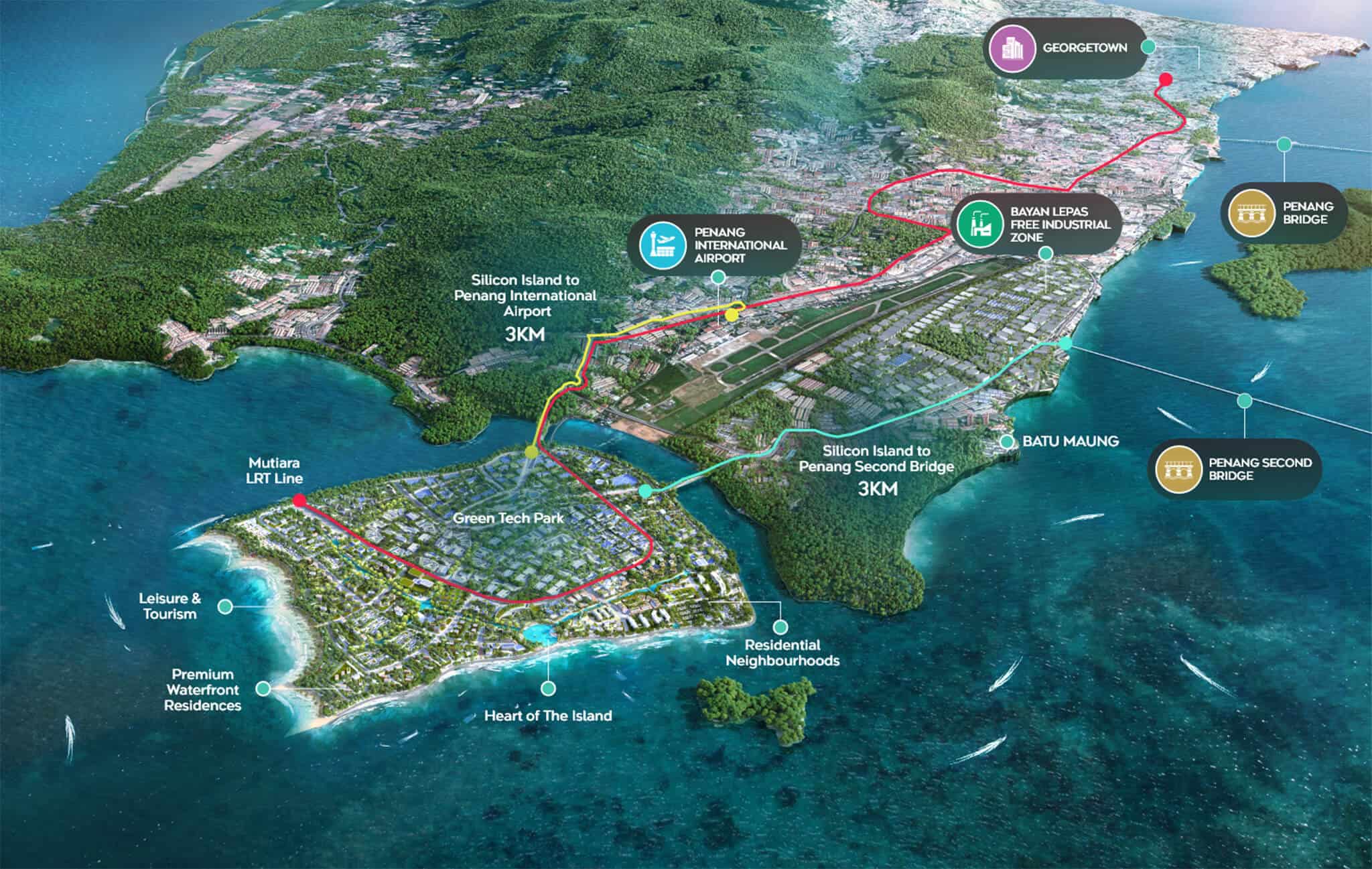 Pulau Pinang Sedang Bangunkan Pulau Silikon, Bakal Tawar 220,000 Peluang Pekerjaan