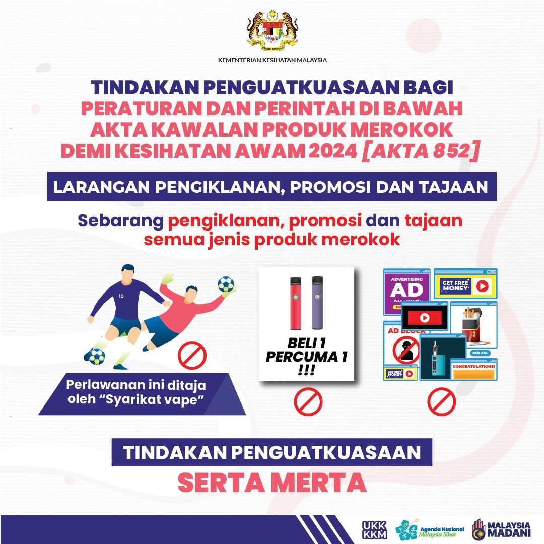 KKM Lancar MyLapor, Pengguna Kini Boleh Buat Aduan Kesalahan Berkaitan Produk Merokok Melalui 3 Cara