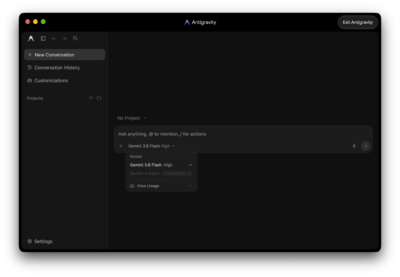 Google Kini Gabungkan Antigravity Dalam Aplikasi Gemini Untuk Mac