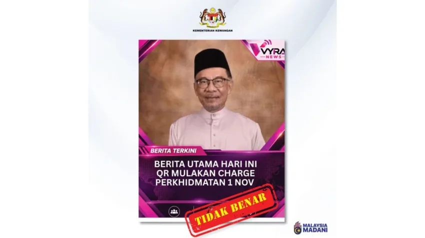 Kementerian Kewangan Nafi Dakwaan Caj Perkhidmatan QR Akan Dikenakan Mulai 1 November