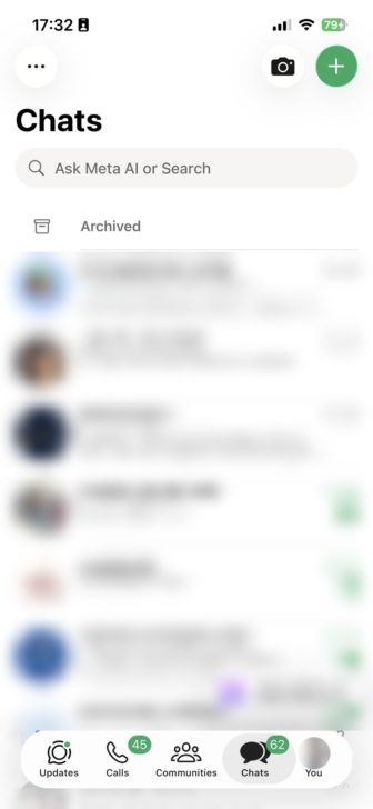Buka WhatsApp dan tekan You di bawah. Di Android, buka Settings.