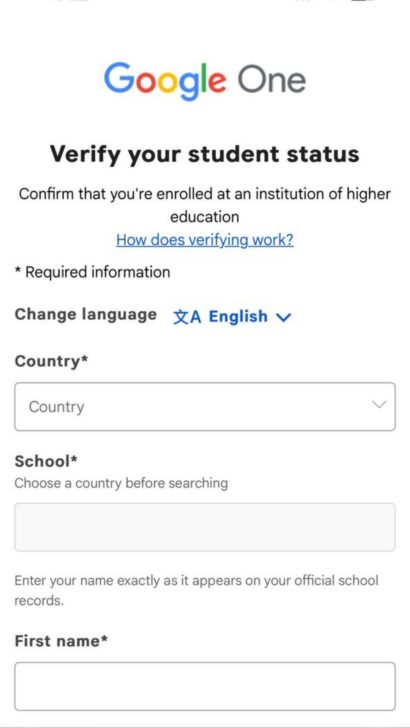 Isi semua maklumat pelajar untuk membuat pengesahan (verify) status pelajar.