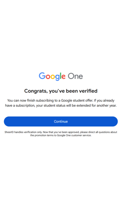 Selepas disahkan, klik 'Continue' dan anda diminta untuk lengkapkan pembayaran. Langganan tersebut boleh dibatalkan pada bila-bila sahaja selama tempoh langganan. Google juga akan memberi notis bahawa bila langganan percuma ini akan tamat.